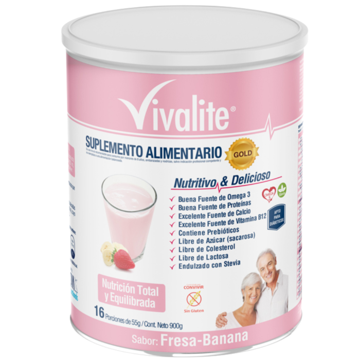 SUPLEMENTO VIVALITE GOLD FRESA BANANA 900g